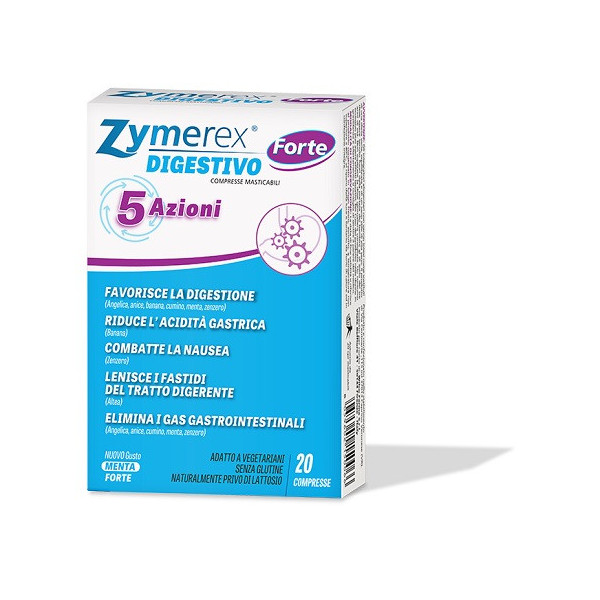 ZYMEREX DIGESTIVO FORTE 5 AZIONI 20 COMPRESSE MASTICABILI