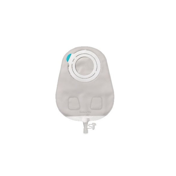 SENSURA MIO FLEX SISTEMA 2 PEZZI CON AGGANCIO ADESIVO SACCA MULTICHAMBER PER UROSTOMIA RIVESTITA 35MM DA 550 ML 30 PEZZI