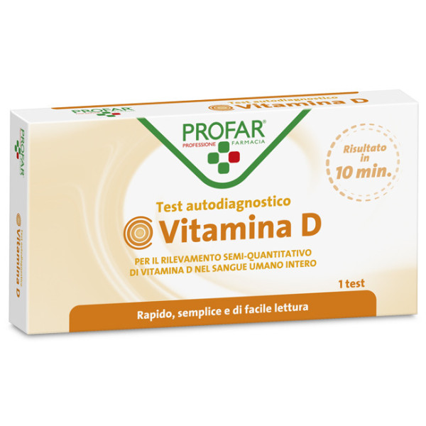 PROFAR TEST VITAMINA D RILEVAZIONE SEMI-QUANTITATIVA VITAMINA D NEL SANGUE UMANO INTERO 1 PEZZO