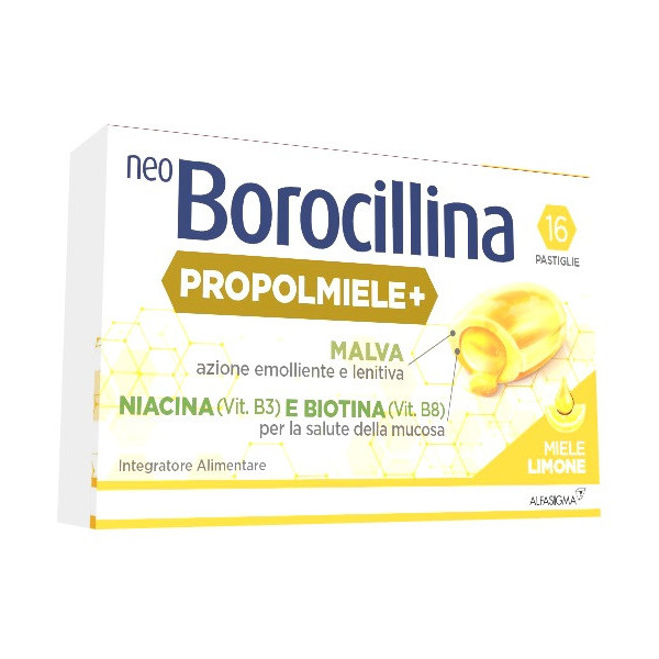 NEOBOROCILLINA PROPOLMIELE+ MIELE/LIMONE 16 PASTIGLIE