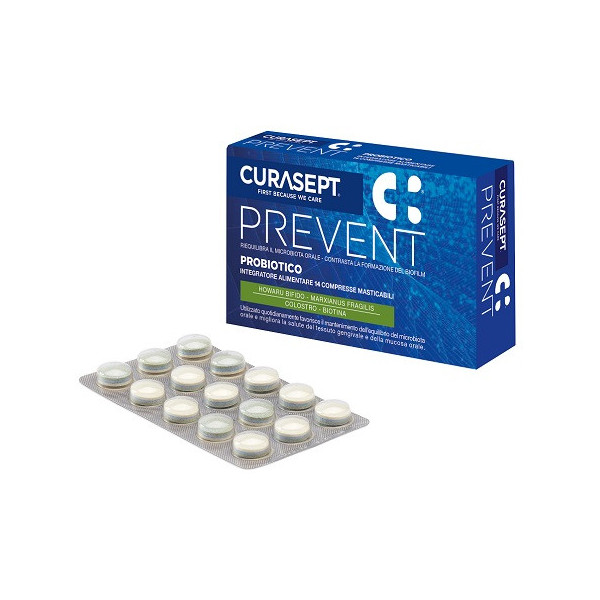 CURASEPT PREVENT PROBIOTICO 14 COMPRESSE MASTICABILI