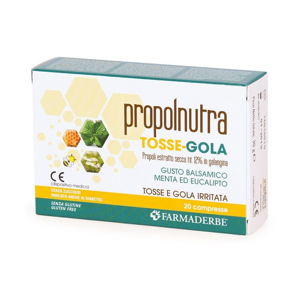 PROPOLNUTRA TOSSE GOLA 20 COMPRESSE MASTICABILI