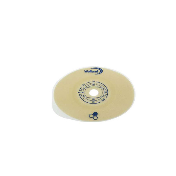 PLACCA PIANA RITAGLIABILE AURUM2 URO PER UROSTOMIA DIAMETRO 13-40 MM FLANGIA 45 MM 5 PEZZI