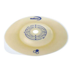PLACCA PER COLOSTOMIA CONVESSA RITAGLIABILE AURUM2 DIAMETRO 13-48 MM FLANGIA 70 MM 5 PEZZI
