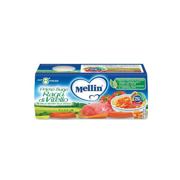 MELLIN PRIMOSUGO RAGU' DI VITELLO 2 VASETTI DA 80 G