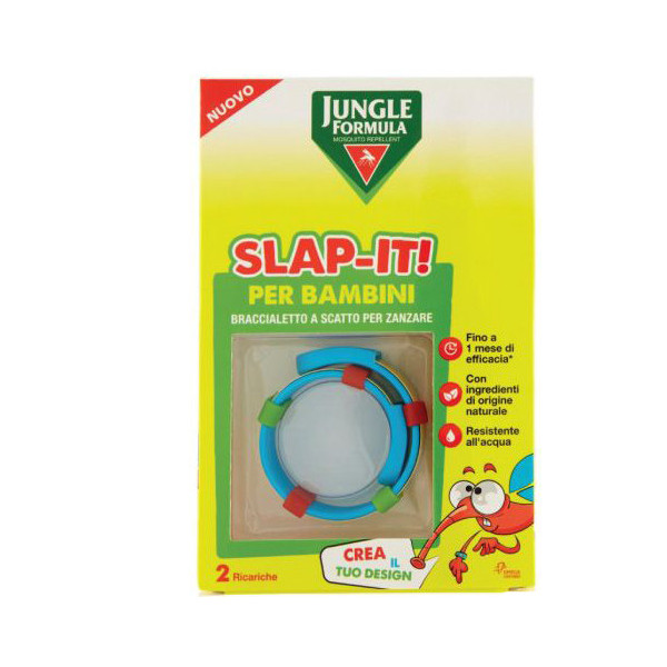 JUNGLE FORMULA SLAP-IT BRACCIALETTO ANTI-ZANZARE PER BAMBINI+ 2 RICARICHE