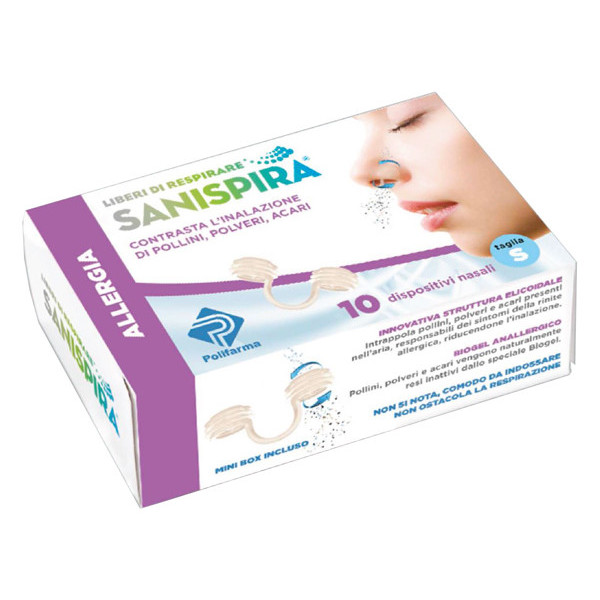 SANISPIRA ALLERGIA DISPOSITIVO NASALE 10 PEZZI TAGLIA S