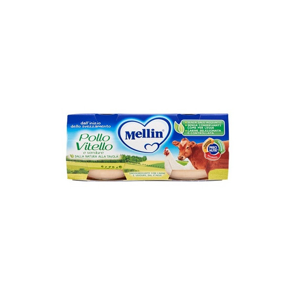 MELLIN OMOGENEIZZATO POLLO VITELLO CON VERDURE 2 X 80 G