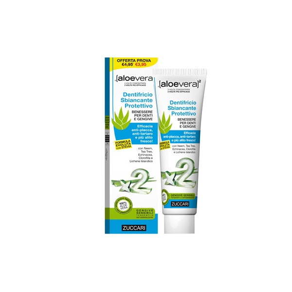 ALOEVERA2 DENTIFRICIO SBIANCANTE PROTETTIVO CON STEVIA 100 ML