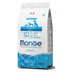 MONGE ALL BREEDS ADULT LIGHT SALMONE & RISO 2500 G