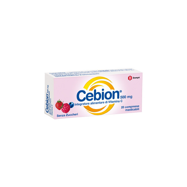 CEBION MASTICABILE SENZA ZUCCHERO VITAMINA C 500 MG 20 COMPRESSE