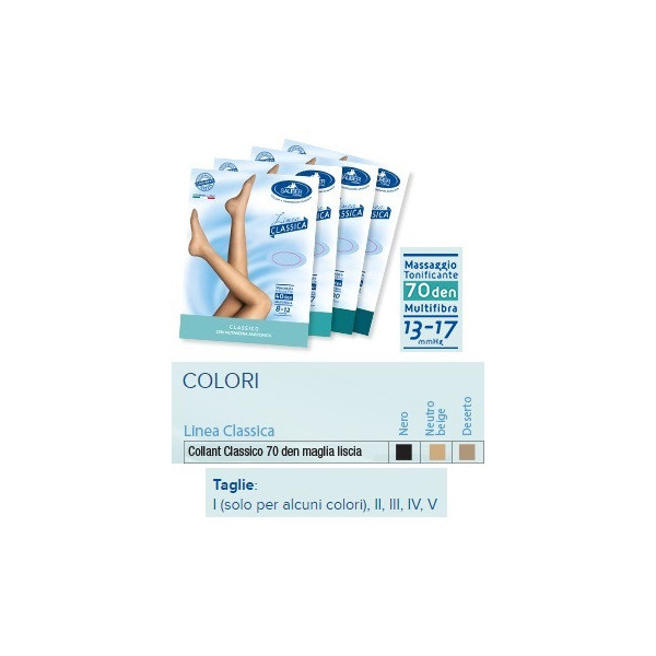 SAUBER COLLANT 70 DENARI MAGLIA LISCIA NERO 1 LINEA CLASSICA