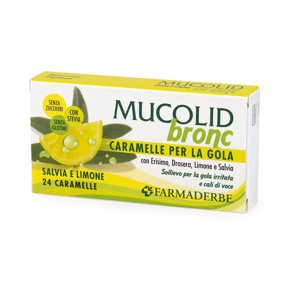 MUCOLID BRONC SALVIA & LIMONE 24 CARAMELLE