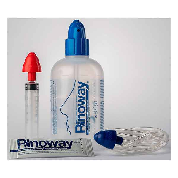 RINOWAY DOCCIA PER IRRIGAZIONE NASALE + 15 SALI ISOTONICI