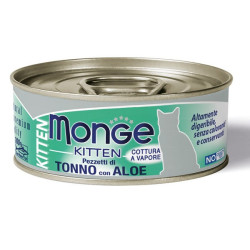 MONGE NATURAL QUALITY GATTO MONGE JELLY PEZZETTI TONNO BONITO/ALOE KITTEN 80 G