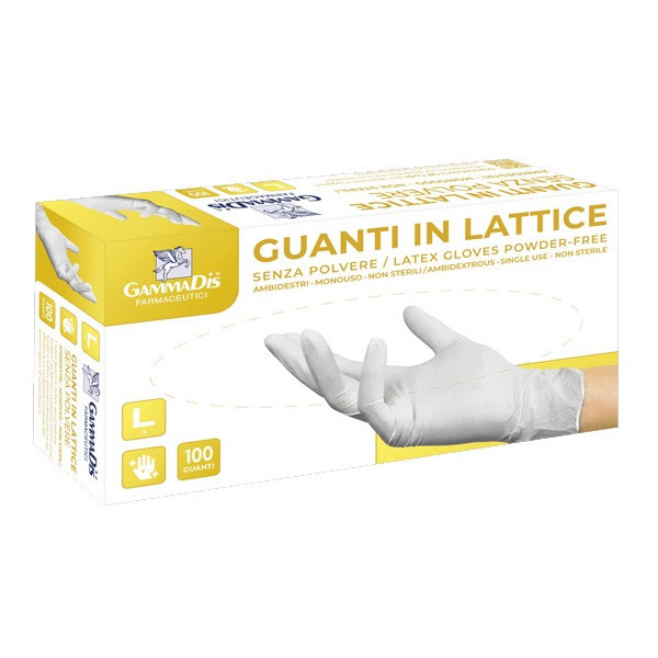 GUANTI LATTICE CON POLVERE MEDIUM 100 PEZZI