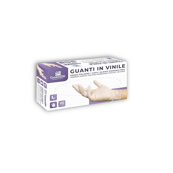 GUANTI VINILE SENZA POLVERE MEDIUM 100 PEZZI