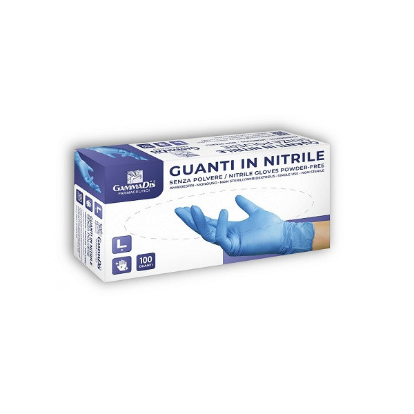GUANTI NITRILE SENZA POLVERE SMALL 100 PEZZI