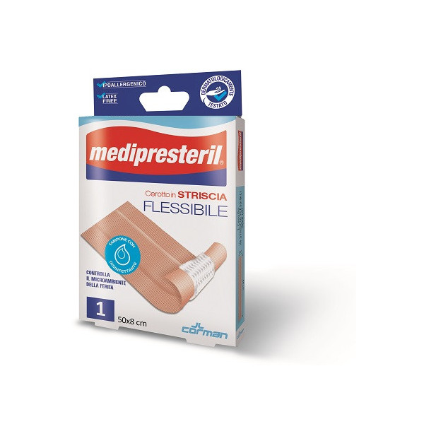 CEROTTO IN STRISCIA MEDIPRESTERIL FLESSIBILE 50X8CM