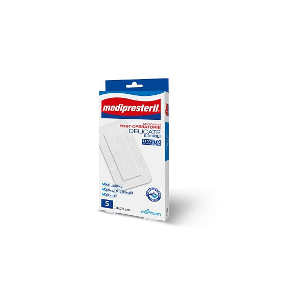 MEDICAZIONE POST OPERATORIA MEDIPRESTERIL DELICATA TNT 10X20CM 5 PEZZI