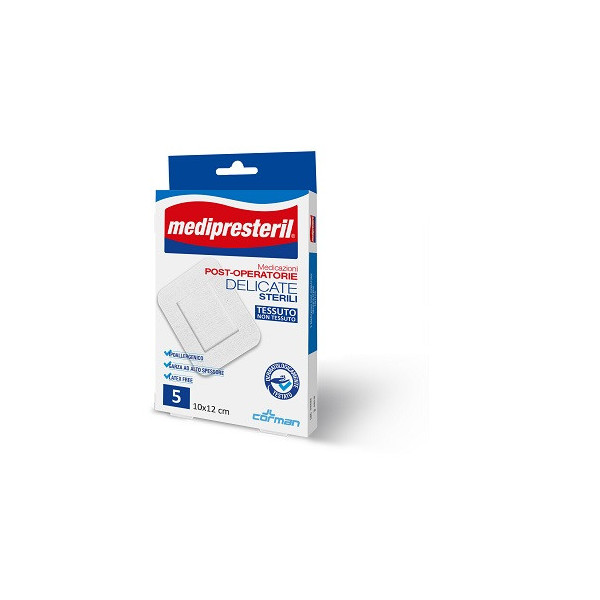 MEDICAZIONE POST OPERATORIA MEDIPRESTERIL DELICATA TNT 10X12CM 5 PEZZI