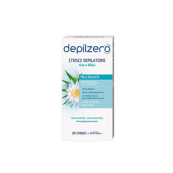 DEPILZERO STRISCE VISO E BIKINI 20 PEZZI