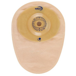 SACCA PER COLOSTOMIA WELLAND AURUM PROFILE COLO MIDI OPACA PRETAGLIATA DIAMETRO 13-48 MM INIZIO CONVESSITA' 48 MM 10 PEZZI