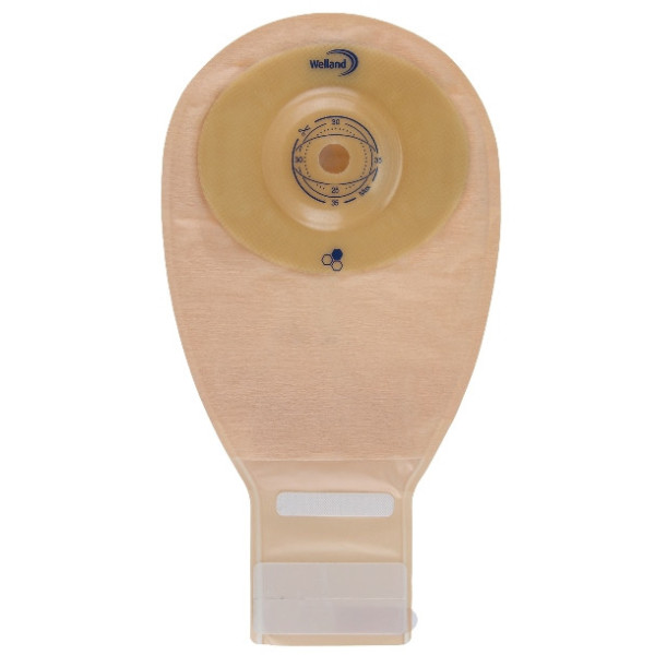 SACCA PER ILEOSTOMIA OPACA RITAGLIABILE WELLAND AURUM CONVEX ILEO MIDI DIAMETRO 13-48 MM INIZIO CONVESSITA' 48 MM 10 PEZZI