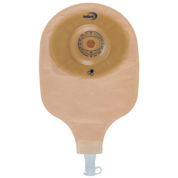 SACCA PER UROSTOMIA TRASPARENTE RITAGLIABILE AURUM CONVEX URO MIDI MEDIUM DIAMETRO 13-35 MM 10 PEZZI