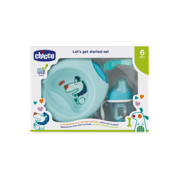 CHICCO SET PAPPA 6 MESI+ AZZURRO