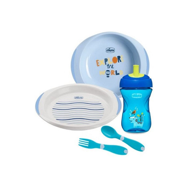 CHICCO SET PAPPA 12 MESI+ AZZURRO