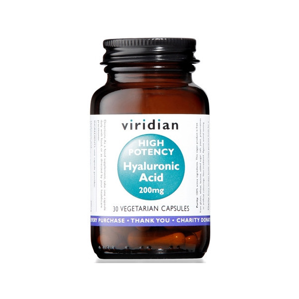 VIRIDIAN HYALURONIC ACID HIGH POTENCY 30 CAPSULE VIRIDIAN ACIDO IALURONICO ALTA CONCENTRAZIONE