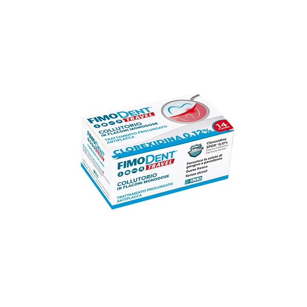 FIMODENT TRAVEL COLLUTORIO CLOREXIDINA SPDD 0,12% 14 FLACONCINI MONODOSE 10 ML
