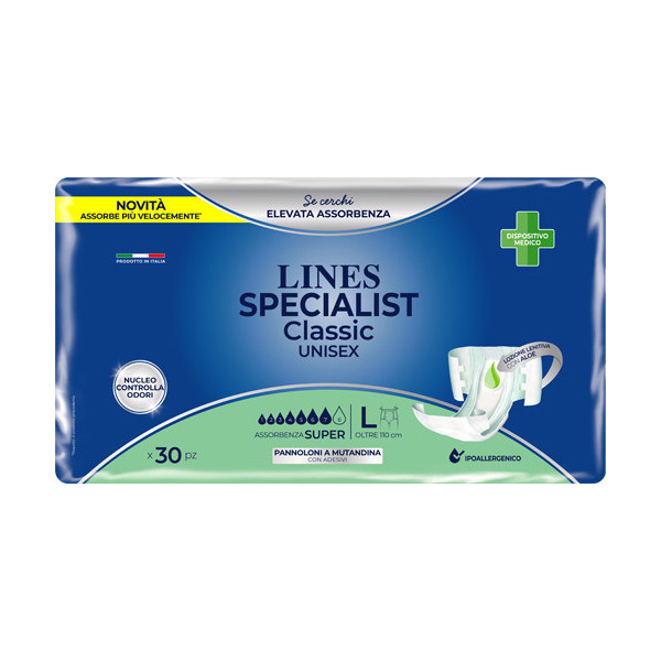 PANNOLONE A MUTANDA LINES SPECIALIST CLASSIC SUPER MG 30 PEZZI