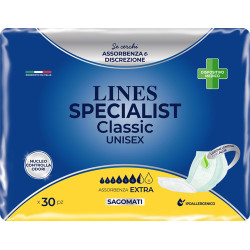 PANNOLONE LINES SPECIALIST CLASSIC SAGOMATO EXTRA 30 PEZZI