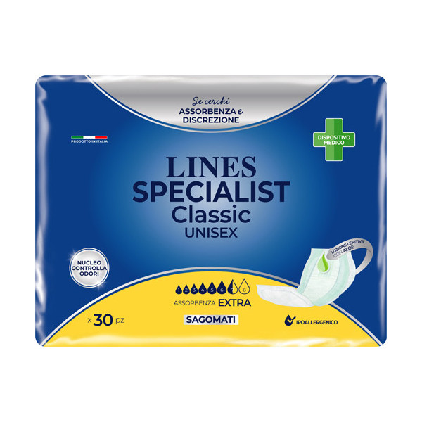 PANNOLONE LINES SPECIALIST CLASSIC SAGOMATO EXTRA 30 PEZZI