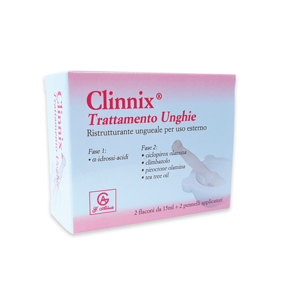 CLINNIX TRATTAMENTO UNGHIE 2 FLACONI 15 ML + 2 PENNELLI APPLICATORI