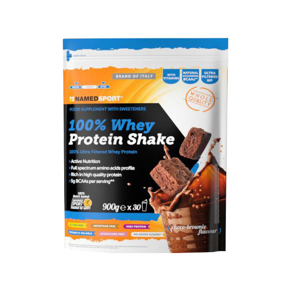 100% WHEY PROTEIN SHAKE CHOCO BROWNIE 900 G