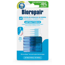 BIOREPAIR ORAL CARE ANTIBATTERICO SCOVOLINI MONOUSO IN GOMMA SPAZI STRETTI 40 PEZZI