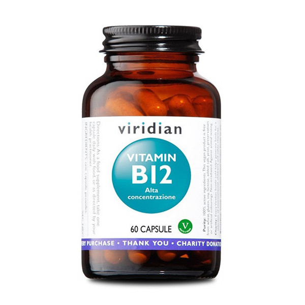 VIRIDIAN VITAMIN B12 HIGH POTENCY 60 CAPSULE VIRIDIAN VITAMINA B12 ALTA CONCENTRAZIONE