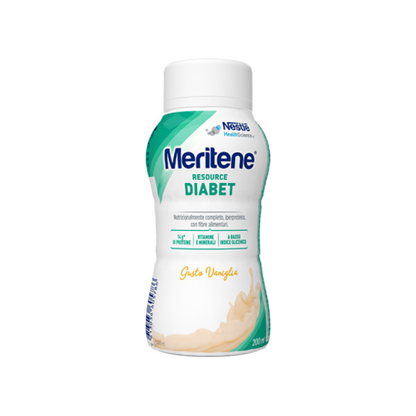 MERITENE RESOURCE DIABET VANIGLIA ALIMENTO IPERPROTEICO 28 VITAMINE E MINERALI 200 ML