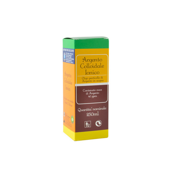 ARGENTO COLLOIDALE IONICO 40PPM CERTIFICATO 250 ML
