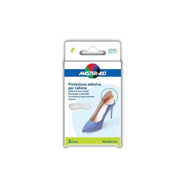 PROTEZIONE ADESIVA MASTER-AID FOOTCARE TRASPARENTE TALLONE 2 PEZZI A4