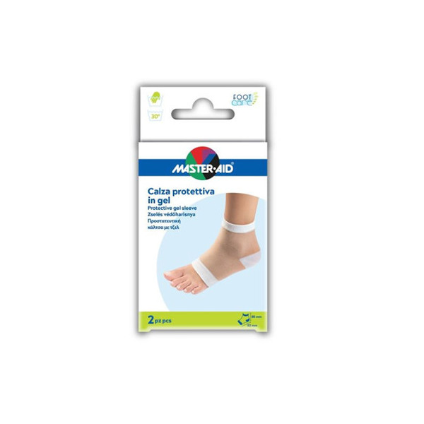 CALZA CON PROTEZIONE MASTER-AID FOOTCARE IDRATANTE IN GEL/TESSUTO PER TALLONI 2 PEZZI F1