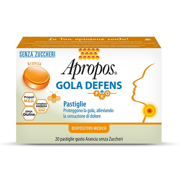 APROPOS GOLA DEFENS PRO 20 PASTIGLIE ARANCIA SENZA ZUCCHERO