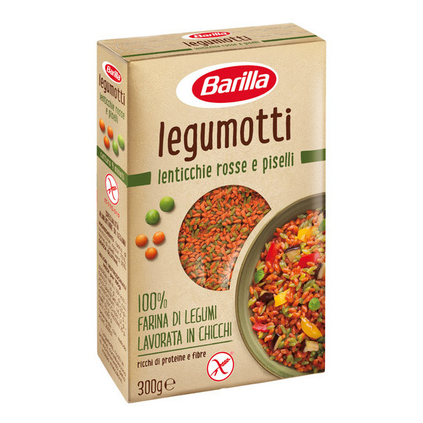 BARILLA LEGUMOTTI ALLE LENTICCHIE ROSSE E PISELLI 300 G