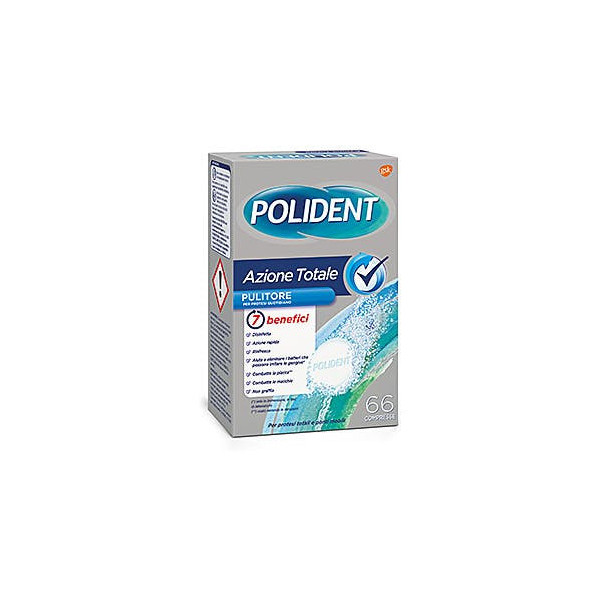 POLIDENT AZIONE TOTALE 66 COMPRESSE PULITORE PER PROTESI QUOTIDIANO