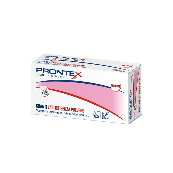 PRONTEX GUANTO IN LATTICE SENZA POLVERE MEDIO 100 PEZZI
