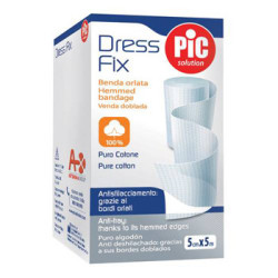 BENDA IN GARZA IDROFILA ORLATA PIC DRESSFIX 5X500CM FUSTELLA