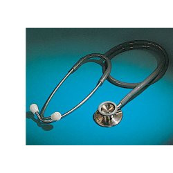 STETOFONENDOSCOPIO PROFESSIONAL CORPO IN ACCIAIO INOX 18/8, ARCHETTO BIAURICOLARE CROMATO CON DOPPIA MOLLA INTERNA